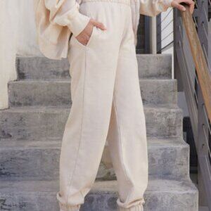 John Galt Cream Rosa Sweatpants